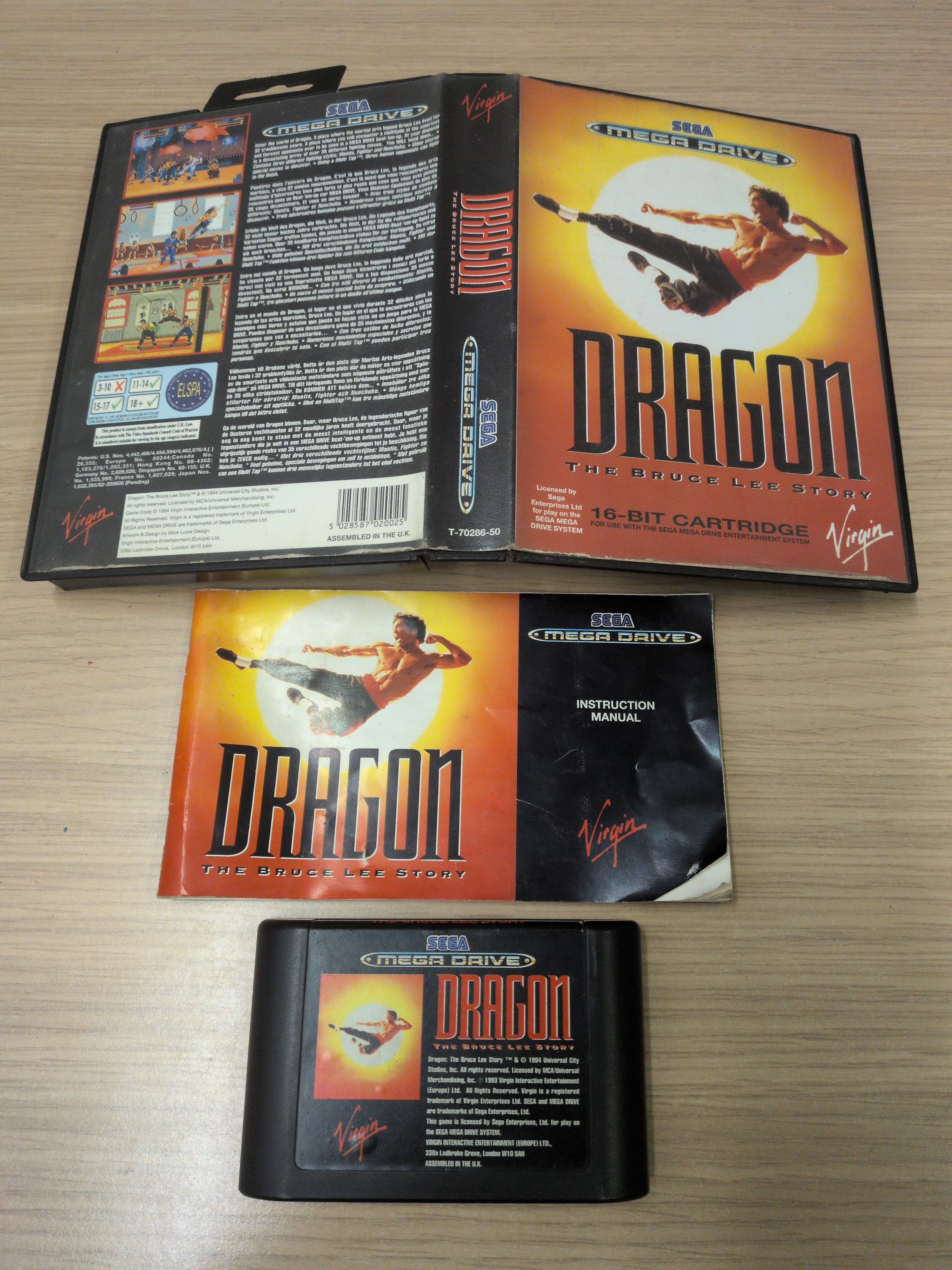Dragon: The Bruce Lee Story Sega Mega Drive game Dragon: The Bruce Lee Story Sega Mega Drive game
